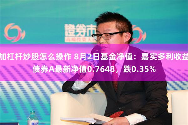 加杠杆炒股怎么操作 8月2日基金净值：嘉实多利收益债券A最新净值0.7648，跌0.35%