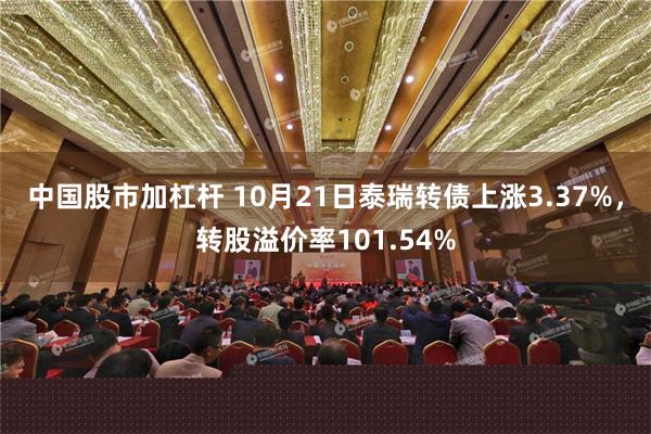 中国股市加杠杆 10月21日泰瑞转债上涨3.37%，转股溢价率101.54%