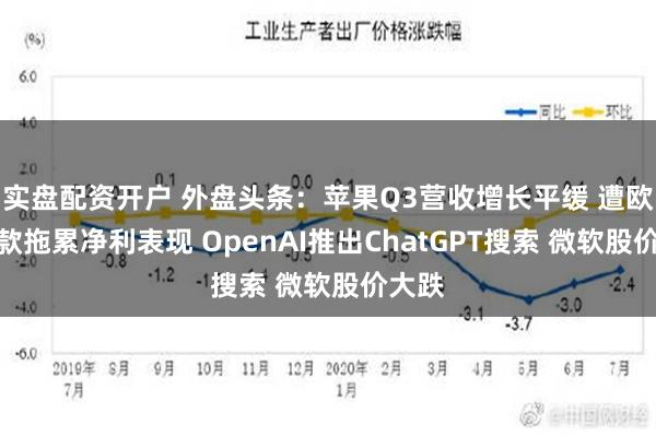 实盘配资开户 外盘头条：苹果Q3营收增长平缓 遭欧盟罚款拖累净利表现 OpenAI推出ChatGPT搜索 微软股价大跌