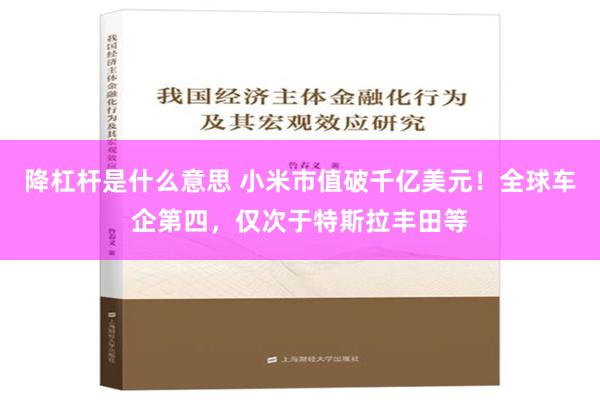 降杠杆是什么意思 小米市值破千亿美元！全球车企第四，仅次于特斯拉丰田等